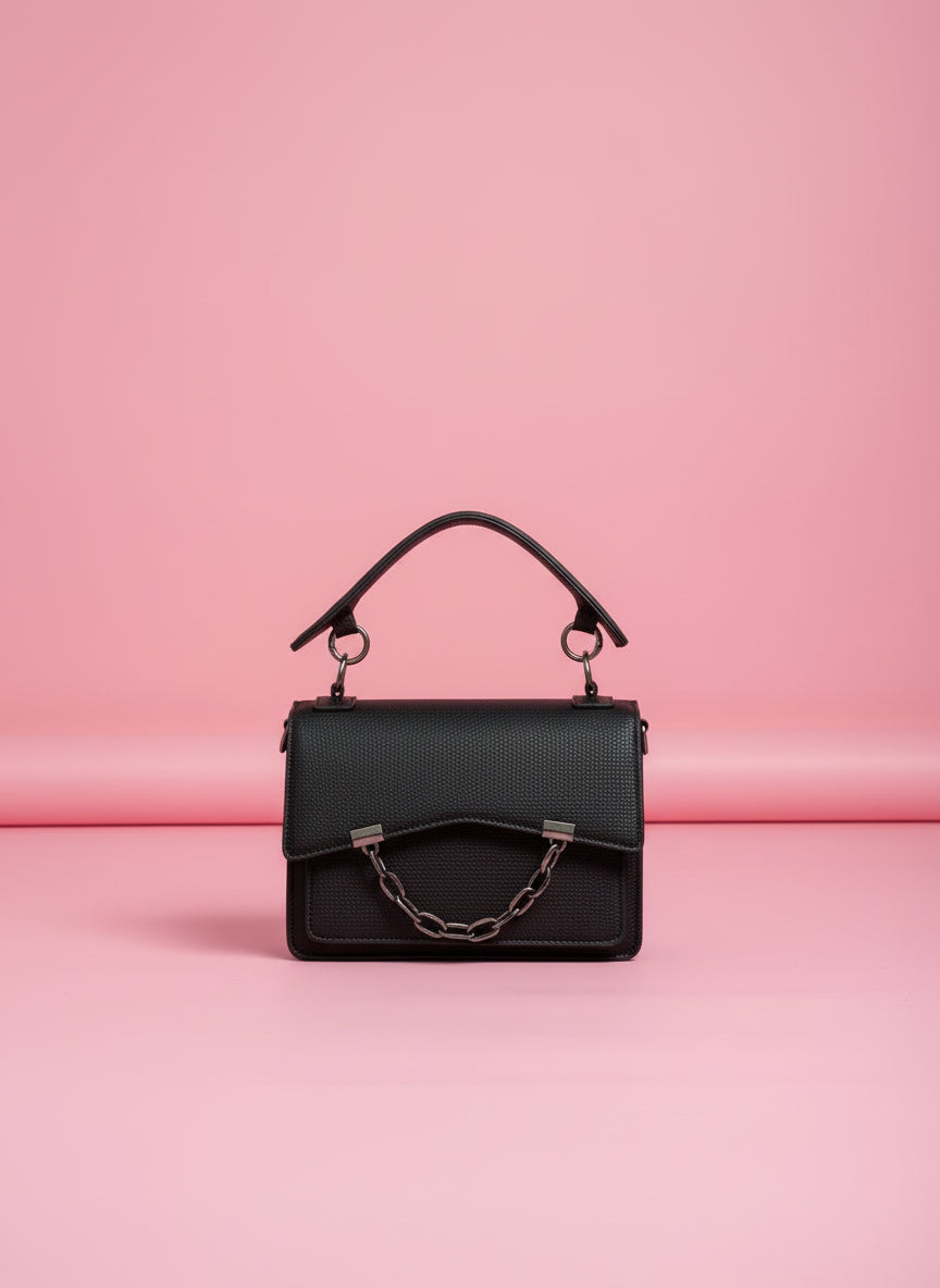 ELEGANT SATCHEL BAG W/ BELT